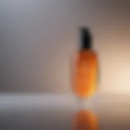 Close-up of a luxurious hair serum bottle