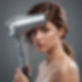 A sleek and modern quiet hair dryer showcasing advanced technology