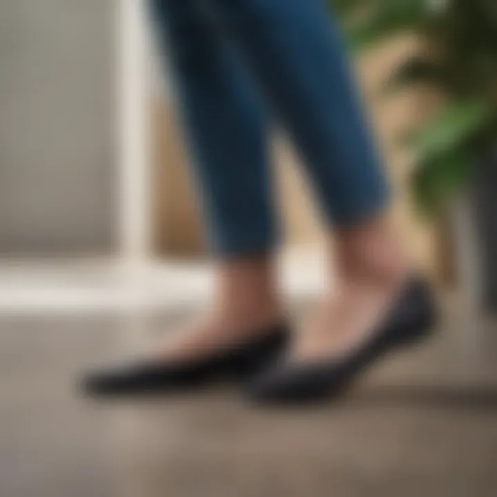 Rothy's black flats styled with a chic outfit perfect for various occasions