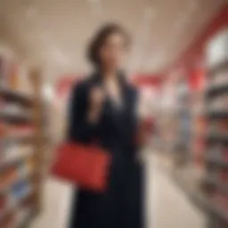 A stylish woman shopping with Saks Fifth coupons
