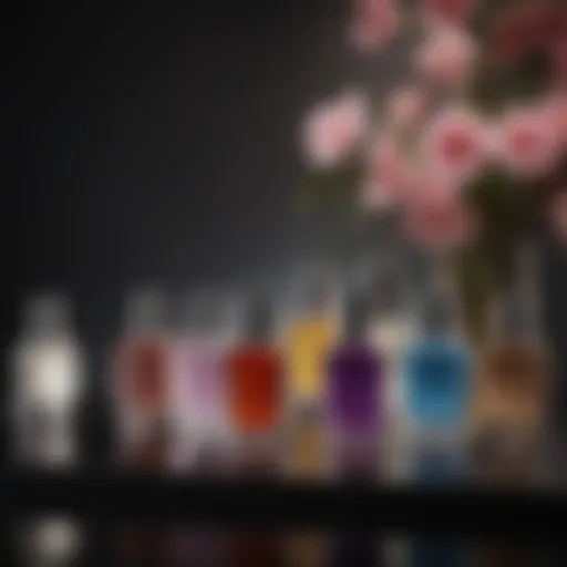 An array of fragrance bottles showcasing diverse scents