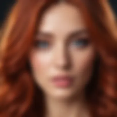 Vibrant Hair Color Maintained with Care Close-up of vibrant hair color under natural light