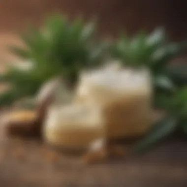 Natural Ingredients for Skincare Close-up of natural ingredients such as aloe vera, shea butter, and essential oils.