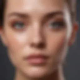 Visual representation of combination skin with highlighted areas of dry and oily patches.