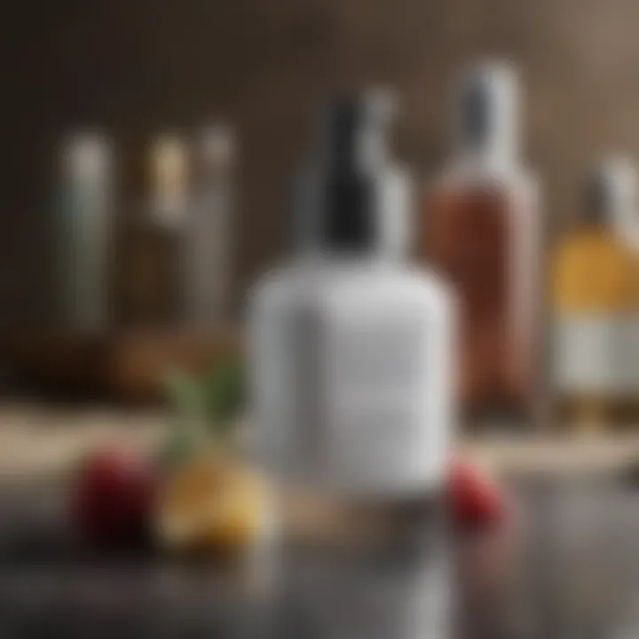 An array of key ingredients used in moisturizers for combination skin, showcased aesthetically.