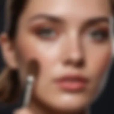 Technique for Flawless Application Person applying foundation with a makeup brush