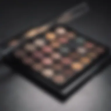 A collection of popular eyeshadow palettes on display