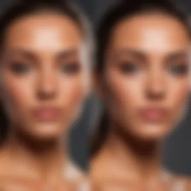 Self-Tanning Transformation Before and after photos demonstrating the results of self-tanning