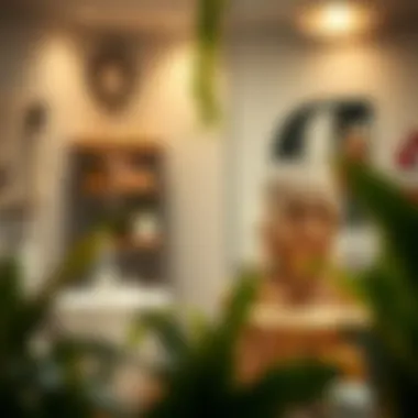 A serene environment promoting healthy hair habits