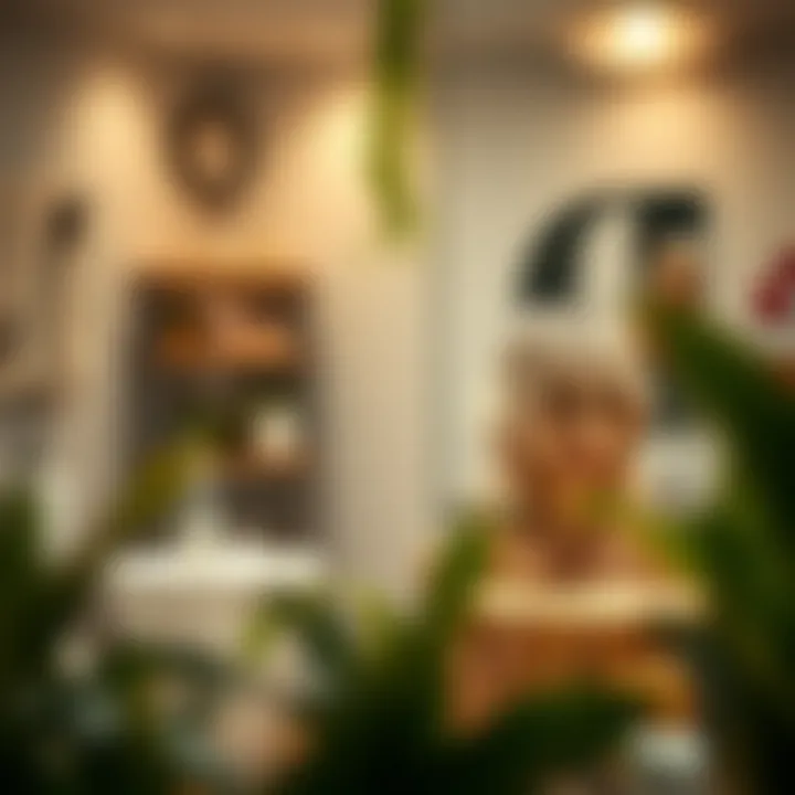 A serene environment promoting healthy hair habits