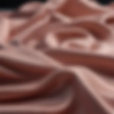 A close-up of sustainable fashion fabrics and materials