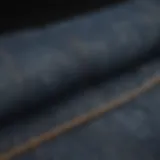 Detailed view of denim fabric showcasing its texture and durability
