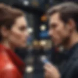 A couple having a serious discussion