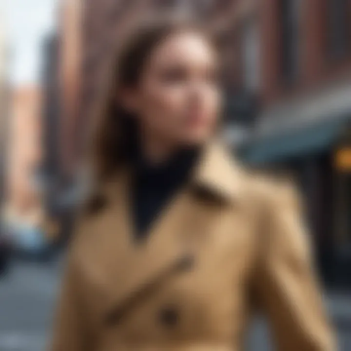 Smythe trench coat paired with seasonal outfits