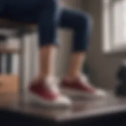 Stylish sneakers paired with a tailored blazer