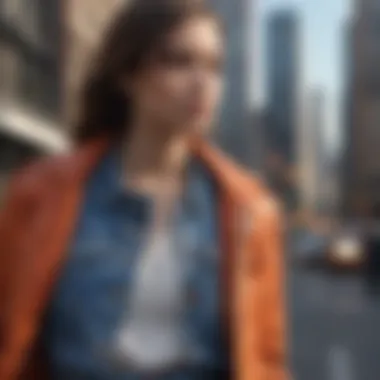 Layered Textures for Urban Spring Style Layered outfit showcasing different textures for urban spring style