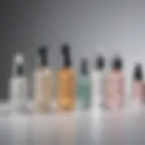 An elegant display of various starter retinol serums