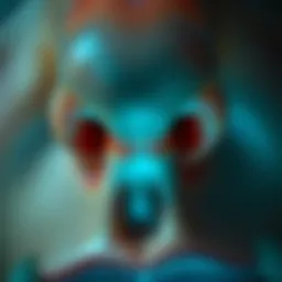 Close-up view of enlarged pores on a nose