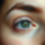 A serene eye close-up showcasing reduced wrinkles