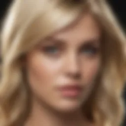 Revitalized blonde hair with shine