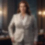 Elegant plus-size suit showcasing modern tailoring techniques