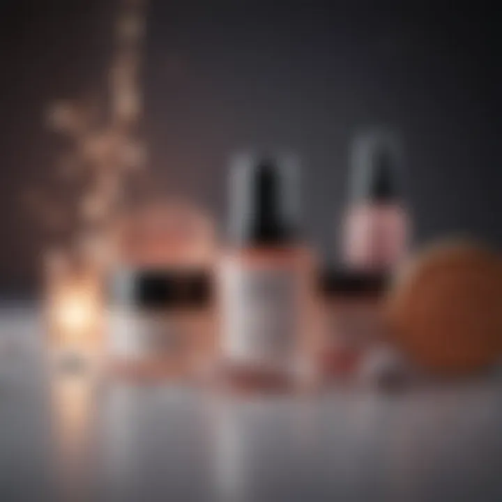 Elegant beauty products arranged aesthetically