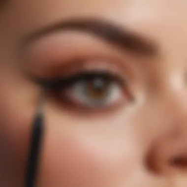 Eyeliner Pencil Sharpness Technique Demonstrating the technique of sharpening an eyeliner pencil for precision