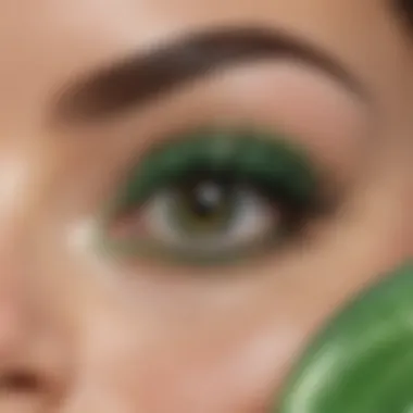 Diverse Shades of Green Liquid Liner An array of green liquid liners showcasing various shades and textures