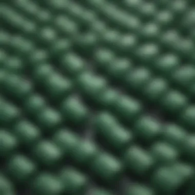 Artistic Display of Green Shades Display of various shades of green eyeshadow crayons arranged artistically