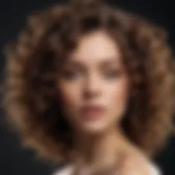 A close-up of defined scrunched curls showcasing their natural texture.