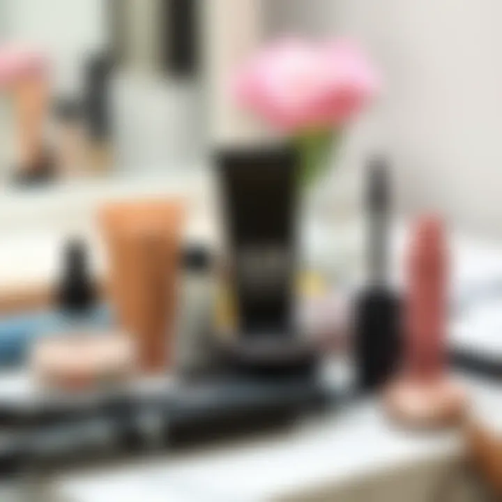 Selection of eye makeup products suitable for lower waterline use