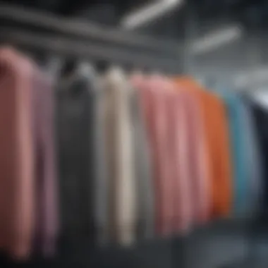 Diverse Fits of Athleisure Hoodies Different fits of athleisure hoodies showcased on a clothing rack