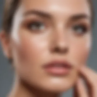 Application Technique of BB Cream A person applying BB cream on their face for a natural look