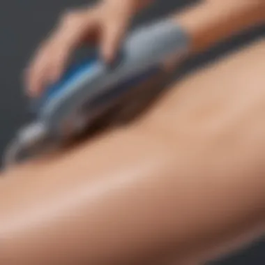 Close-up of a laser hair removal device demonstrating advanced technology.