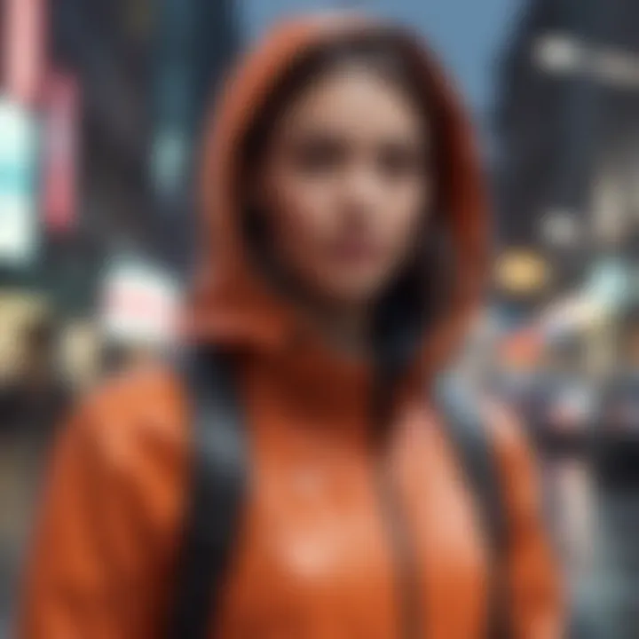 Urban commuting with a stylish rain jacket