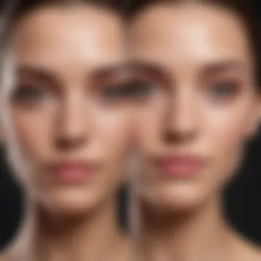 Transformation with Concealer Use Before and after using concealer on fair skin