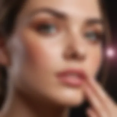 Swatches of concealers on fair skin