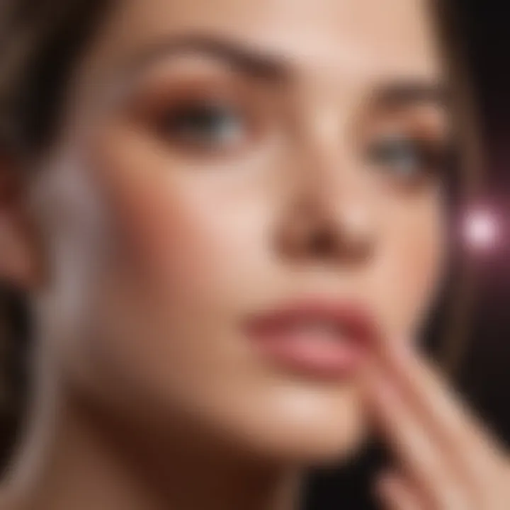 Swatches of concealers on fair skin