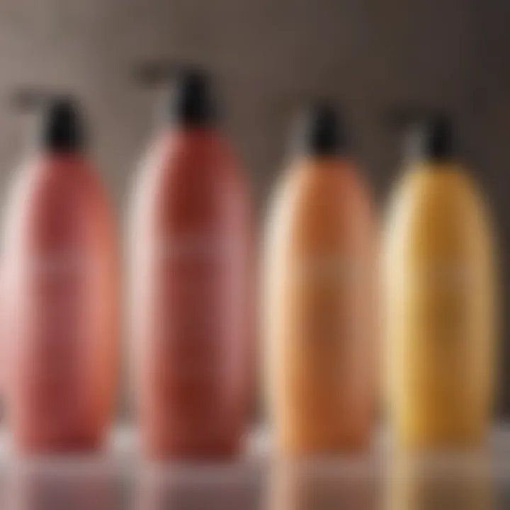 A selection of sulfate-free shampoos