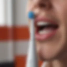 Close-up of a sonic electric toothbrush showcasing its advanced bristle technology