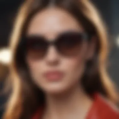 Oval face adorned with sunglasses that enhance its balanced proportions