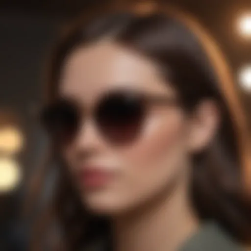 Round face showcasing sunglasses that complement its soft curves