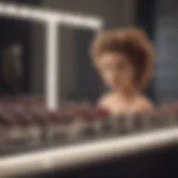 A variety of hot rollers displayed elegantly on a vanity