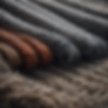 Texture of Winter Jumper Fabrics Close-up of various winter jumper fabrics showcasing texture