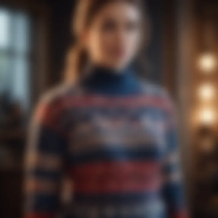 Stylish winter jumper outfit displayed on a mannequin