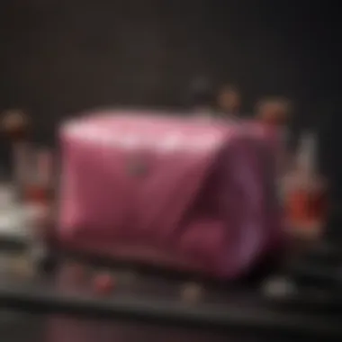 Style Meets Functionality in Makeup Bags Stylish makeup bag collection displayed on vanity