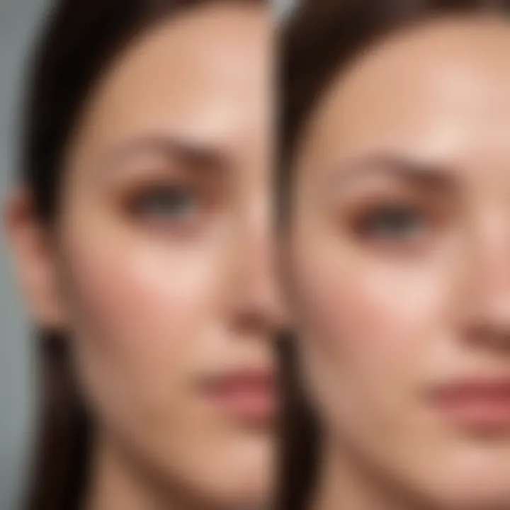 Illustration of acne treatment comparison chart