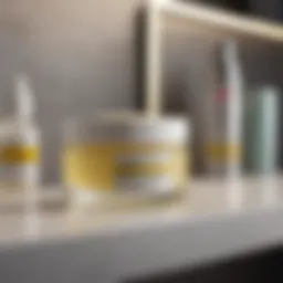 Sulfur ointment tub on a skincare shelf