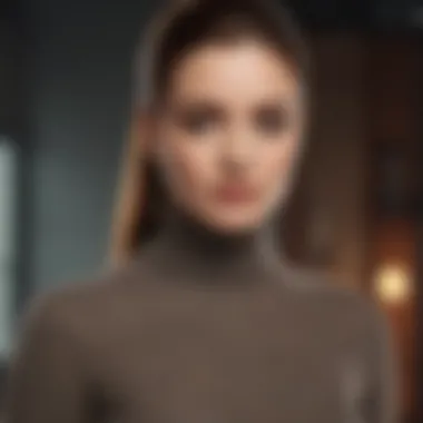 Modern outfits featuring turtle necks in various color trends.