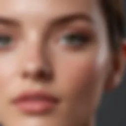 Close-up of retinol A serum on skin